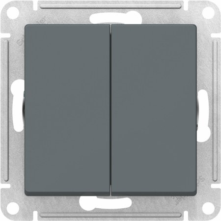 Выключатель встраиваемый Schneider Electric AtlasDesign 2 кл. грифель, без подсветки, арт. ATN000751