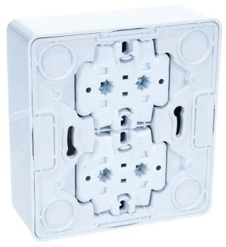 Розетка силовая четырехместная накладная Schneider Electric Этюд с заземлением, цвет белый, арт. PA16-208B