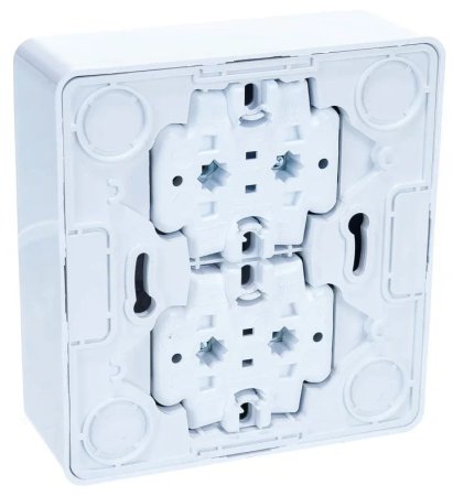 Розетка силовая четырехместная накладная Schneider Electric Этюд с заземлением, цвет белый, арт. PA16-208B