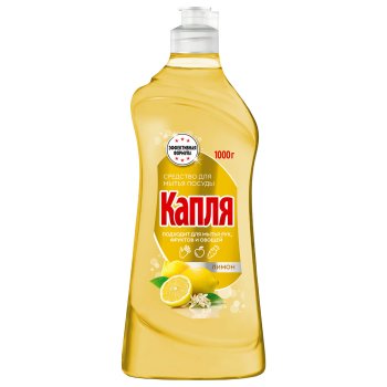 Средство для мытья посуды Капля Лимон 1000мл