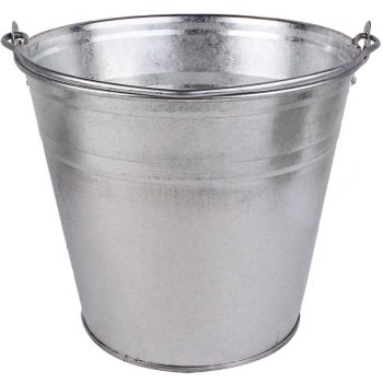Ведро хозяйственное оцинкованная сталь 7л цвет хром