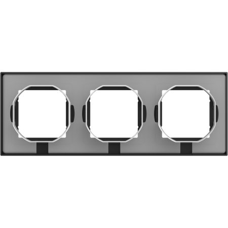 Рамка Schneider Electric AtlasDesign Aqua IP44 3 поста, цвет карбон, арт. ATN441003