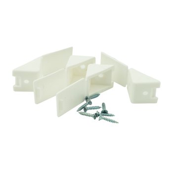 Уголок мебельный пластиковый с шурупом 32х32х23мм белый 4шт