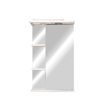 Шкаф-зеркало подвесной Орион 73,7х45х13см белый