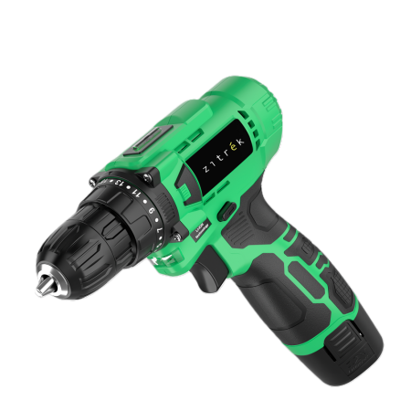 Дрель-шуруповерт аккумуляторная ZITREK Green 12 Li Plus Li-lon 12В 1x1,5Ач 24Нм