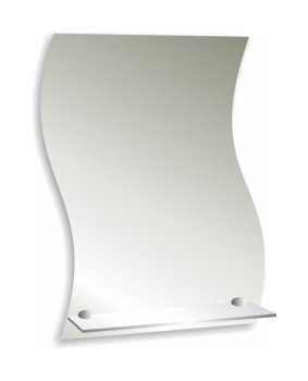 Зеркало для ванной фигурное 43х60см Комфорт Волна