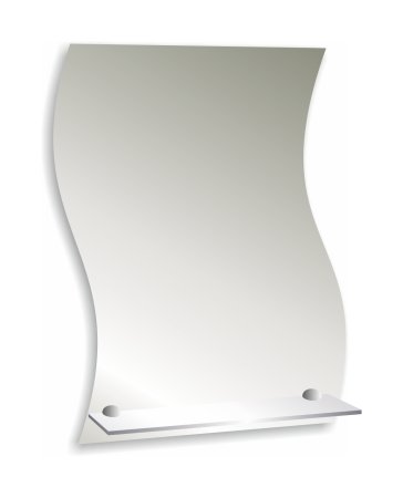 Зеркало для ванной фигурное 43х60см Комфорт Волна