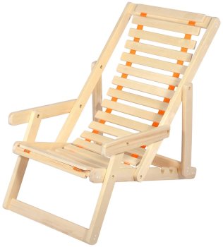 Шезлонг с подлокотниками Лесдар 170х79см липа