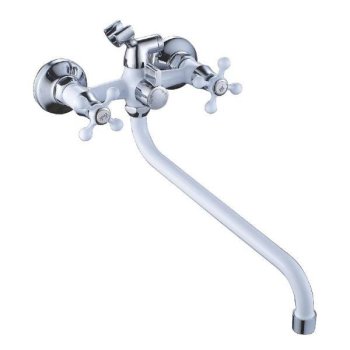 Смеситель для ванны Cron CN2208-8 белый с душевым гарнитуром