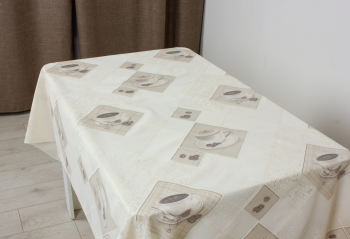 Клеенка в рулонах ПВХ Lace Print Кружевная молочный 1,37х20м