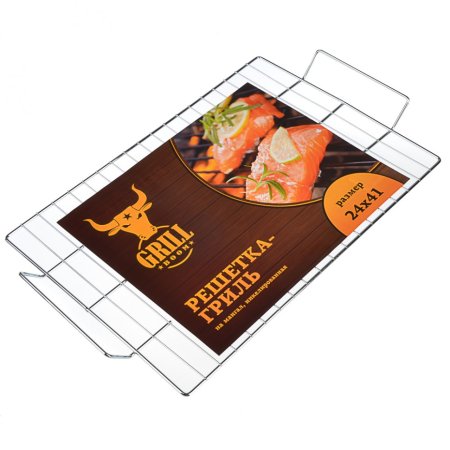 Решетка-гриль GRILLBOOM с двумя ручками 1 предмет 41х24х0,5 см 1,8 см