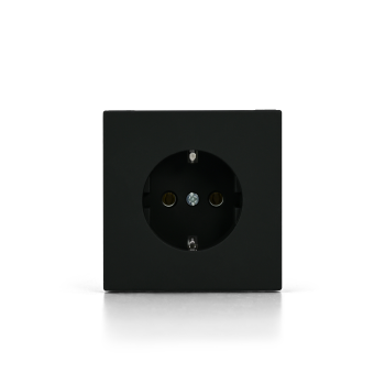 Розетка силовая силовая встраиваемая Systeme Electric ARTGALLERY с заземлением, цвет карбон, арт. GAL001043s