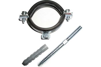 Хомут с дюбелем и шурупом MasterProf d3/8" 1шт цвет хром