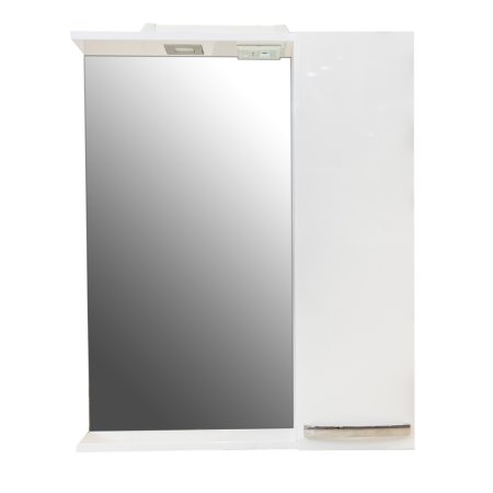 Шкаф-зеркало подвесной Азур 83х65х15см серый