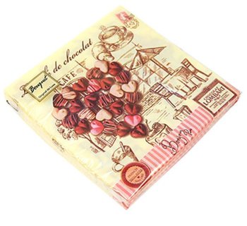 Салфетки бумажные Art Bouqet Шоколадное сердце 33х33см 20шт
