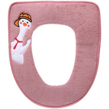 Чехол на сиденье для унитаза Duck полиэстер цвет розовый