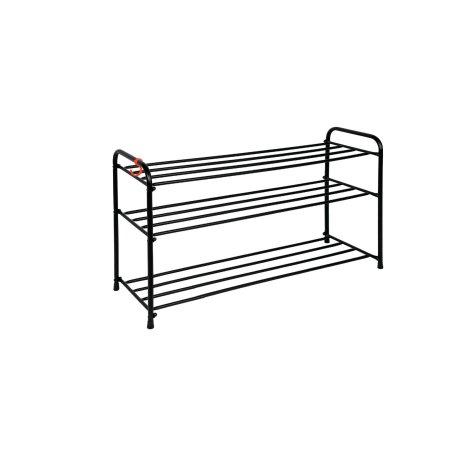 Этажерка для обуви 3-х ярусная Альфа 40х 87х 30см цвет черный