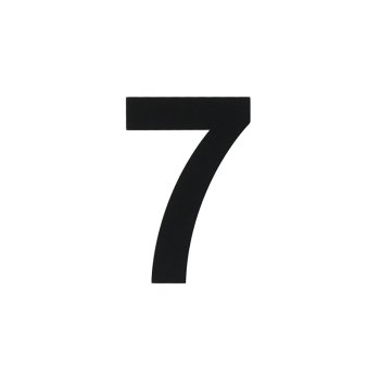 Цифра дверная №7 черный пластик