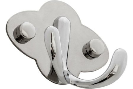 Крючок двойной Аквалиния цвет хром