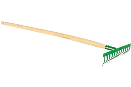 Грабли прямые с черенком Росток сталь 12 зубьев