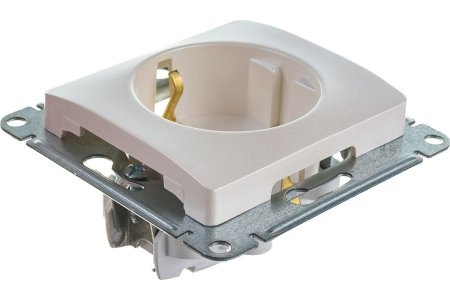 Розетка силовая одноместная встраиваемая Schneider Electric Glossa с заземлением, цвет перламутр, арт. GSL000645