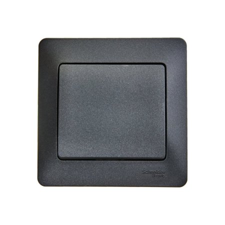 Выключатель встраиваемый Schneider Electric Glossa 1 кл. антрацит, без подсветки, арт. GSL000711