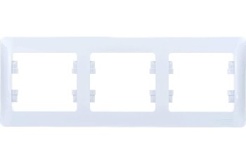 Рамка Schneider Electric Glossa 3 поста, цвет белый, арт. GSL000103