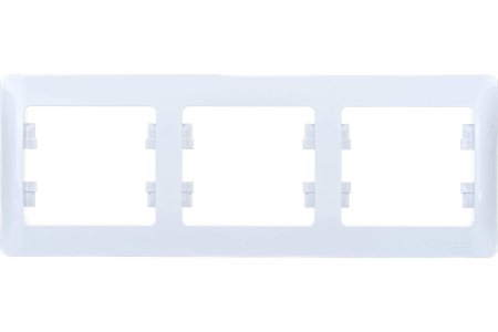 Рамка Schneider Electric Glossa 3 поста, цвет белый, арт. GSL000103