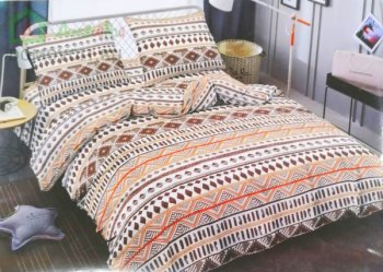 Комплект постельного белья Aiko полутороспальный макосатин коричневый Комплект постельного белья Aiko полутороспальный макосатин коричневый