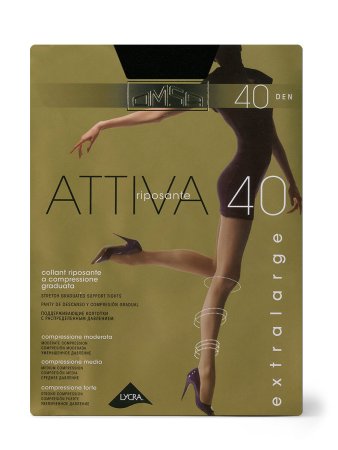 Колготки Omsa Аттива  40den р.2 цвет Nero