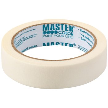 Лента малярная Master Color 24 мм х 25м белый 80°C