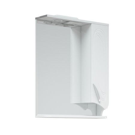 Шкаф-зеркало подвесной Кентис 73,7х60х15см белый
