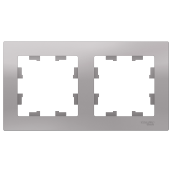 Рамка Schneider Electric AtlasDesign 2 поста, цвет алюминий, арт. ATN000302