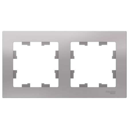Рамка Schneider Electric AtlasDesign 2 поста, цвет алюминий, арт. ATN000302