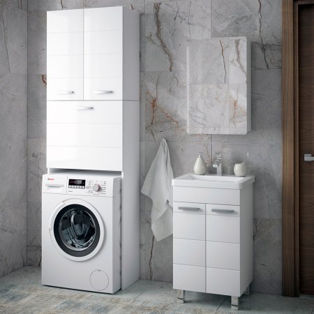 Стойка напольная Денвер 140х65х35см цвет белый