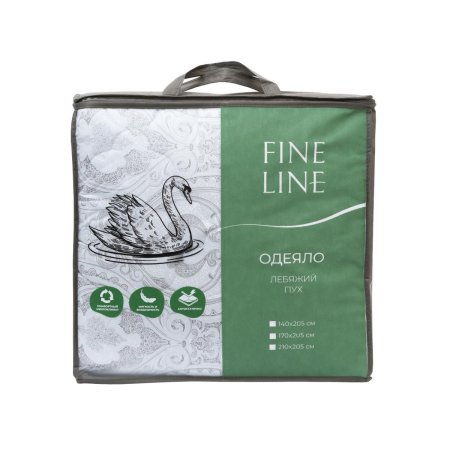 Одеяло Fine Line двуспальное лебяжий пух /всесезонное Одеяло Fine Line двуспальное лебяжий пух /всесезонное
