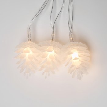 Гирлянда для дома фигурная Шишки 2,8м белый теплый 20 LED ламп прозрачный провод