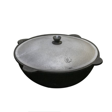 Казан для печи с крышкой круглое дно d39,5см 18 см 5 мм 12л