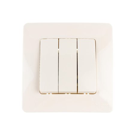 Выключатель встраиваемый Schneider Electric Blanca 3 кл. бежeвый, без подсветки, арт. BLNVS100507