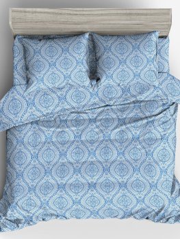 Комплект постельного белья Aero+70  двуспальный поплин голубой