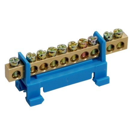 Шина нулевая IEK с DIN-изолятором типа "Стойка" ШНИ-6х9-С 12 отверстий 100А