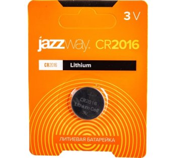 Батарейка литиевая Jazzway LITHIUM CR2016 1шт/уп.