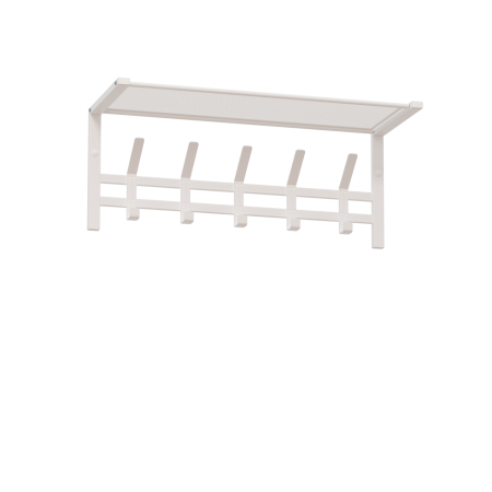 Вешалка настенная Торонто21 5 крючков с полкой цвет белый