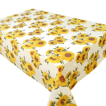 Клеенка ПВХ Jakline Подсолнухи желтый/белый фон 1,4х20м