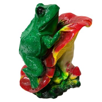 Садовая фигура Лягушка на грибе 40 см