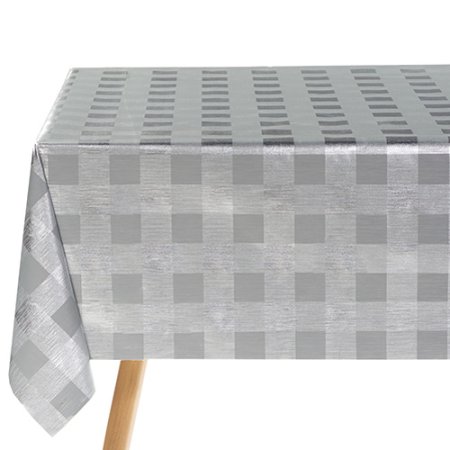 Клеенка ПВХ Silvia Клеточка серый 1,4х20м