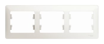 Рамка Schneider Electric Glossa 3 поста, цвет перламутр, арт. GSL000603