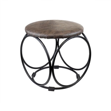 Банкетка БН140Ч черный, форма круг 30х30х30 см