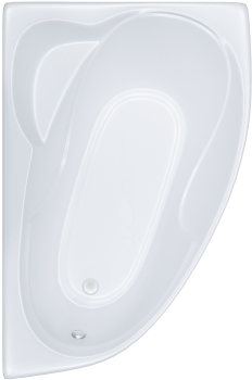 Ванна Кайли акриловая 150х100см с каркасом, переливом, панелью левая