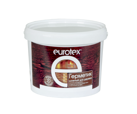 Герметик для дерева Eurotex шовный для дерева акриловый палисандр 3 кг